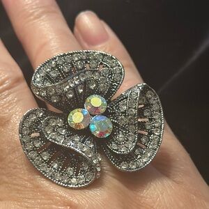 Rhinestone Stretch Fashion Ring Sz.7